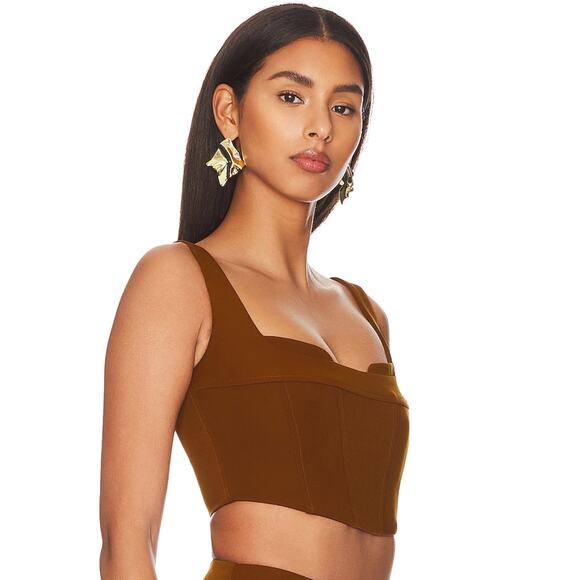 Lovers and Friends Christelle Top in Mocha Brown NWT Size Small - Picture 2 of 3